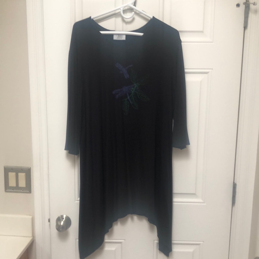 Artwear design tunic with dragon Fly motif